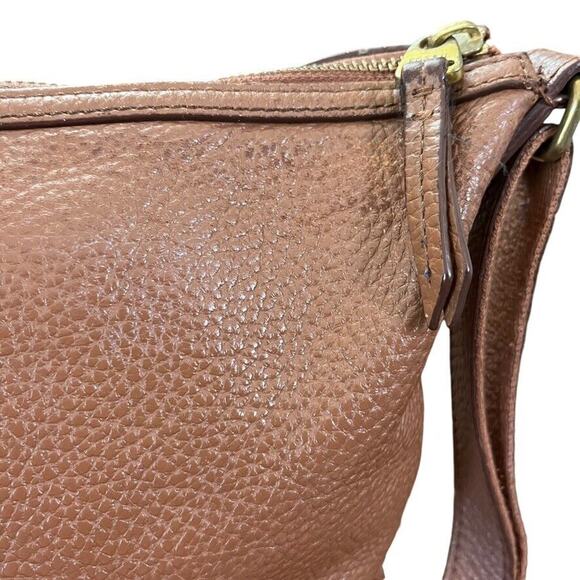 Fossil Elise Brown Pebble Leather Womens Crossbody Shoulder Bag Purse Handbag - Picture 8 of 16